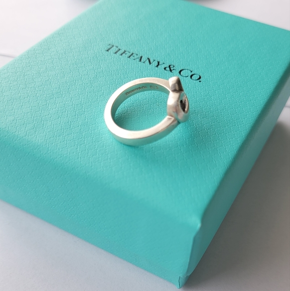 Tiffany & Co Sterling Silver Paloma Picasso Diamond Loving Heart Ring - Picture 6 of 9